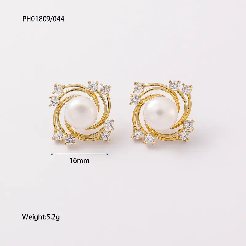 Spiral Pearl earring - FY0283